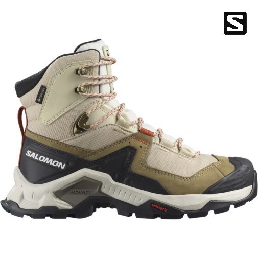 Botas Caminhada Salomon Quest Element GTX Feminino Bege Verde Oliva Pretas | PT P35697